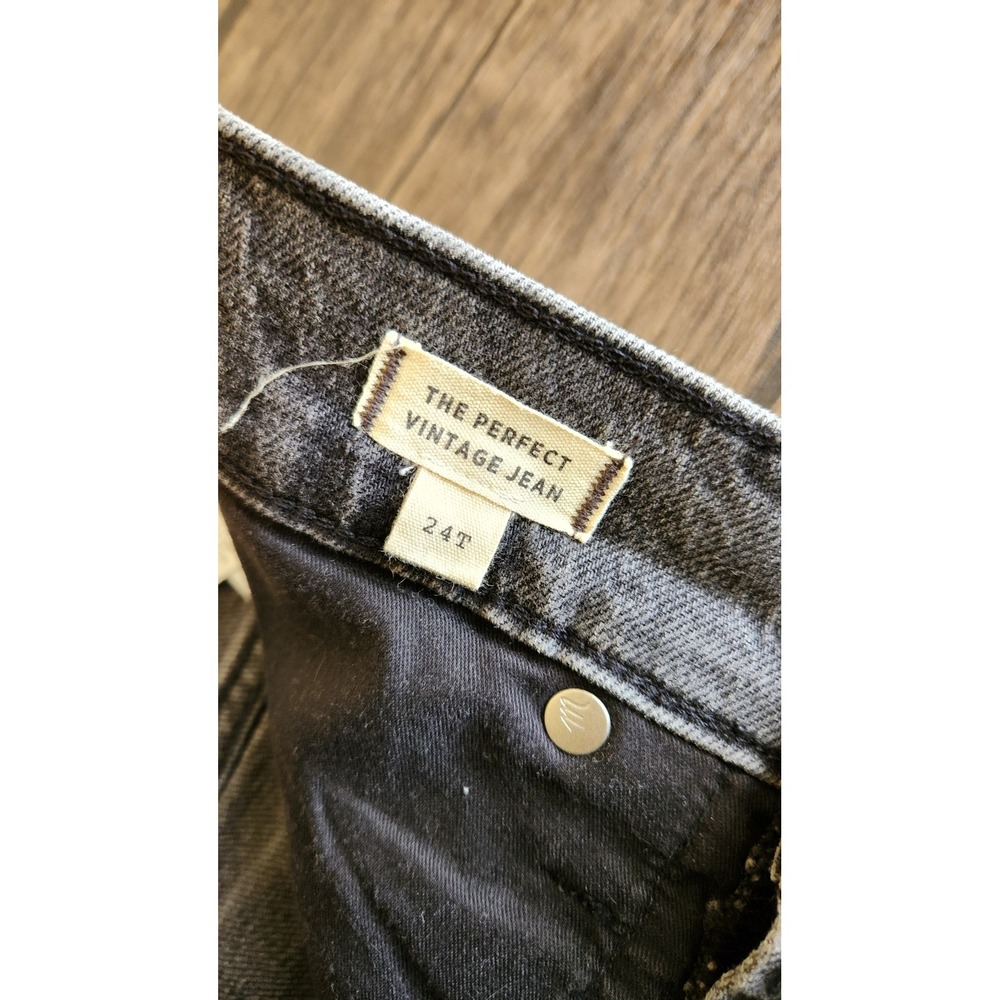 Madewell The Perfect Vintage Jean Black Wash High Rise Denim Size 24T - Picture 5 of 10